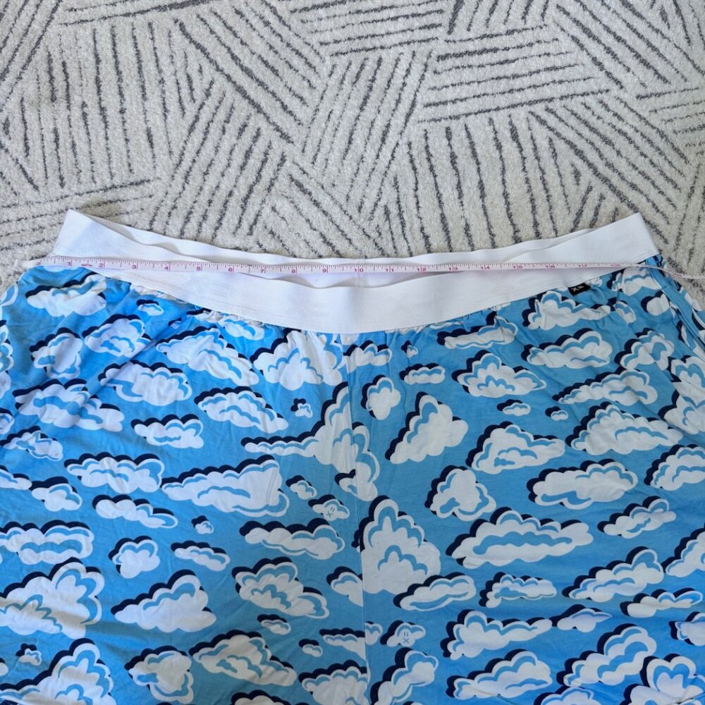 TomboyX Pajama Shorts, Blue Clouds, Size 4x